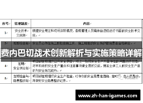 费内巴切战术创新解析与实施策略详解 费内巴切战术创新解析与实施策略详解